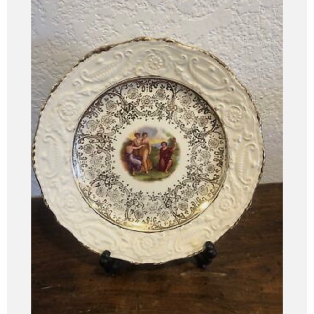 SERVING PLATTER 22K gold TRIM - Picture 14 of 14